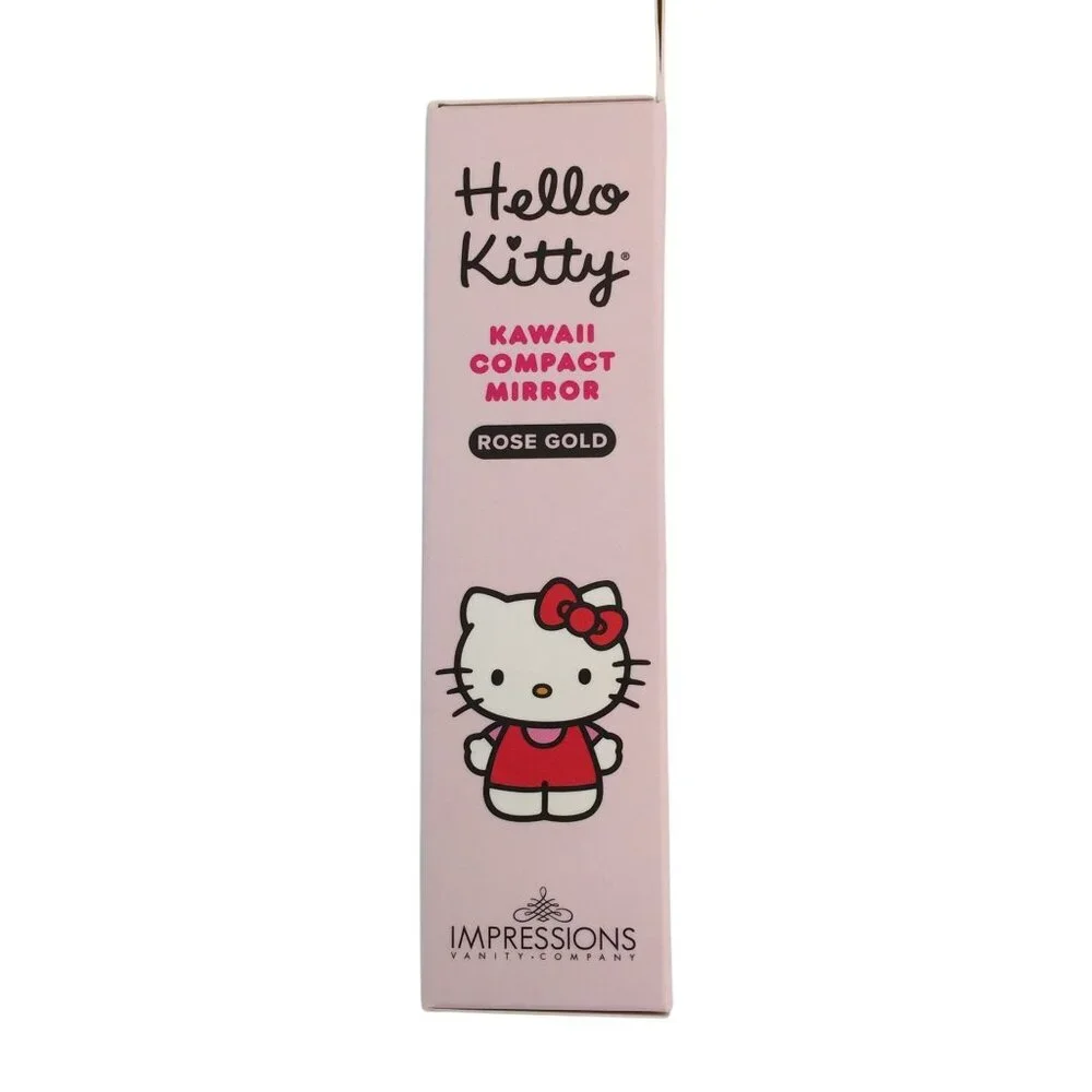 Impressions Hello Kitty Kawaii LED Compact Mirror Rose Gold Sanrio‎ New